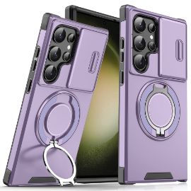 Torbica CamShield Ring stand za Samsung S918B Galaxy S23 Ultra ljubicasta