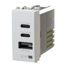 Uticnica USB CCA 20W Vimar Arke bela 4BUSB20WCCA.V19B