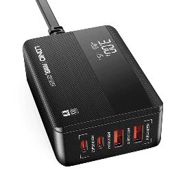 Kucni punjac LDNIO A4808Q, QC4+, PD3.0, LED 70W crni