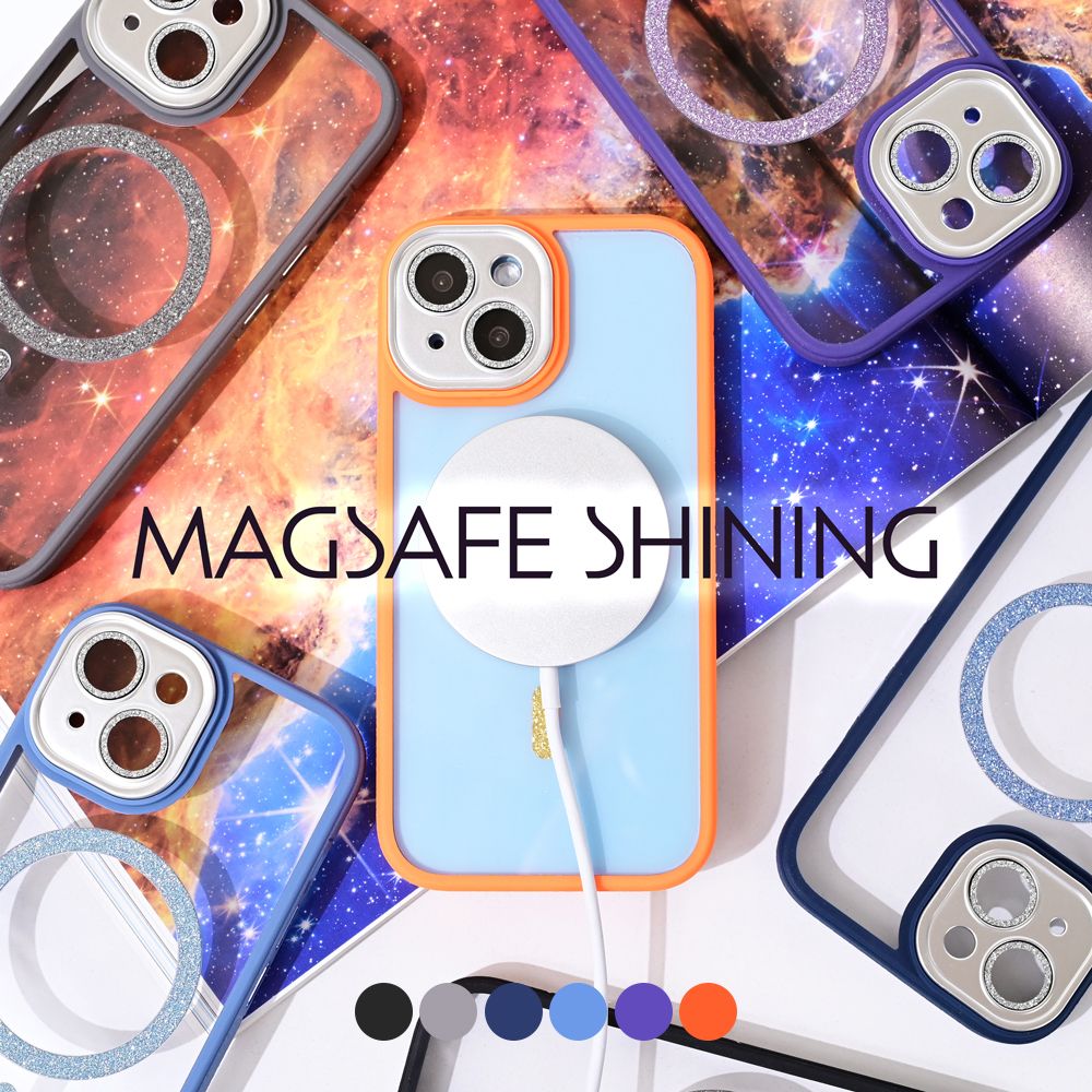 Torbica Magsafe shining za iPhone 15 Pro 6.1 svetlo plava