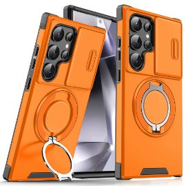 Slika Torbica CamShield Ring stand za Samsung S928B Galaxy S24 Ultra narandzasta