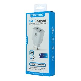 Slika Kucni punjac Teracell Evolution TC-08 5V 2.4A 12W sa lightning kablom beli CE
