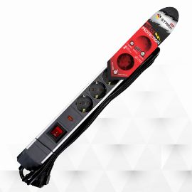 Slika Produzni kabl sa prenaponskom zastitom Stark Pro Alu 5m/5 uticnica/prekidac