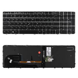 Tastatura za laptop HP 850 G3 pozadisnko osvetljenje sa misem sivi frejm