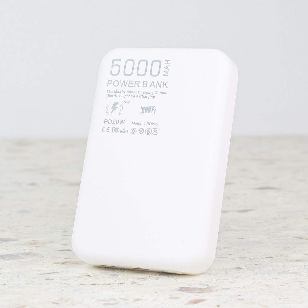 Power bank prenosiva baterija Magsafe Oxpower PD W5 5000mAh bela