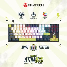 Slika Tastatura Mehanicka Gaming Fantech MK877S RGB Atom 87S Mori bela (Red switch)