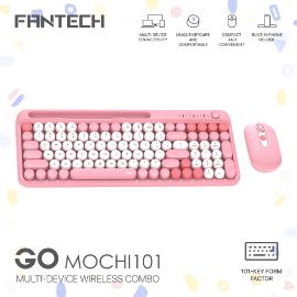 Combo mis tastatura wireless Fantech WK-899 GO mochi101 pink