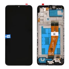 LCD za Samsung A025/Galaxy A02s (GH81-20181A) (163mm) + touch screen + frame Black FULL ORG-SP