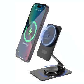 Slika Kucni punjac Wireless 15W rotirajuci crni
