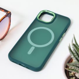Slika Torbica Magsafe colorful za iPhone 13 6.1 tamno zelena