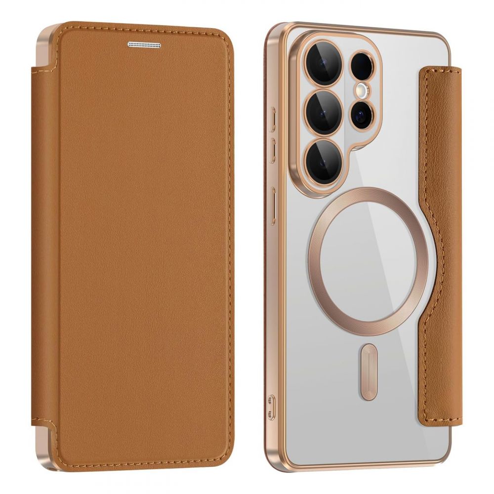 Torbica Magsafe Lux Bi Fold za Samsung S948B Galaxy S26 Ultra braon