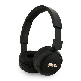 Slika Bluetooth slusalice Guess Script Metal Logo crne (GUBHV6SCK)