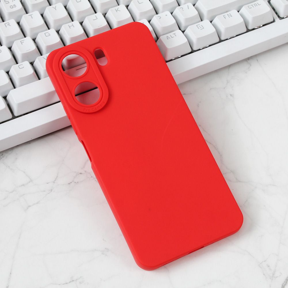 Torbica Silikon Pro Camera za Xiaomi Redmi 13C crvena
