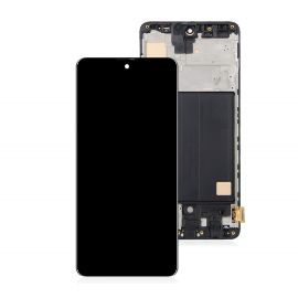 LCD za Samsung A515/Galaxy A51 2020 + touch screen + frame Black (OLED)