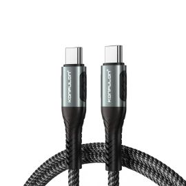 Slika Data kabl KONFULON DC43 PD 60W Fast Charge Type C na Type C crni 1m