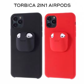 Slika Torbica 2in1 airpods za iPhone 6/6S crvena