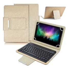 Slika "Torbica sa Bluetooth Tastaturom Leather za Tablet 10"" Univerzalna zlatna"