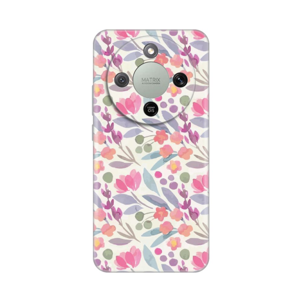 Torbica Silikonska Print za Honor Magic 8 Lite Watercolor Flowers