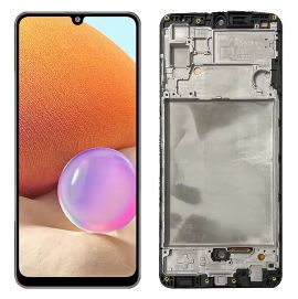 LCD za Samsung A325/Galaxy A32 2021 + touch screen + frame Black A+ OLED