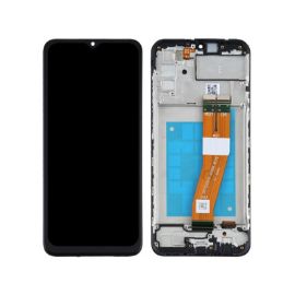 Slika LCD za Samsung A025/Galaxy A02s + touch screen + frame Black (161mm)