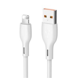 Slika Data kabl KONFULON DC54, 2.4A, USB iPhone Lightning beli 1m