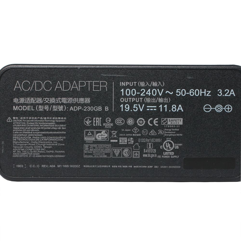 Slika Punjac za laptop Asus 19.5V 11.8A (6.0*3.7)