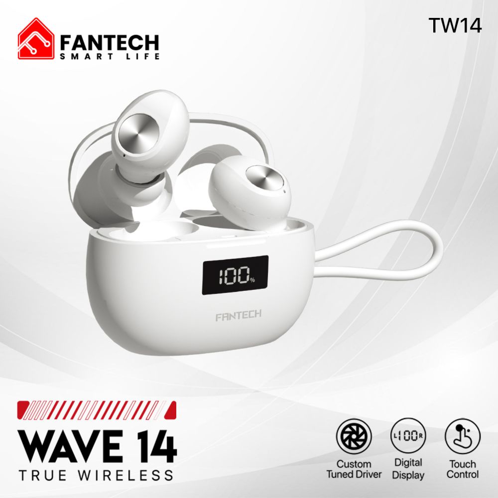 Bluetooth Fantech Wave 14 Slusalice Bele - naslovna
