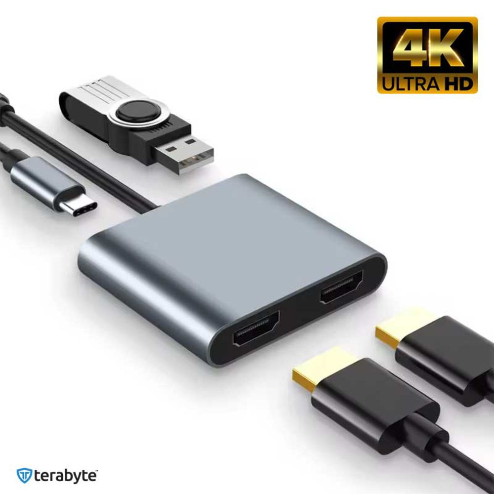 Adapter Terabyte Type C Na Hdmix2 Pd Usb 3.0 4u1 - naslovna