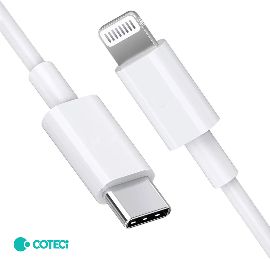 Data kabl Coteci CS2165 3A PD na iPhone lightning beli 1m