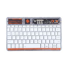 Tastatura Coteci Punk 84012 Wireless transparent bela