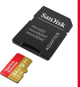 Slika Mem.Kartica SanDisk SDXC Extreme micro 64GB 170 MB/s UHS-I U3 V30+adapter