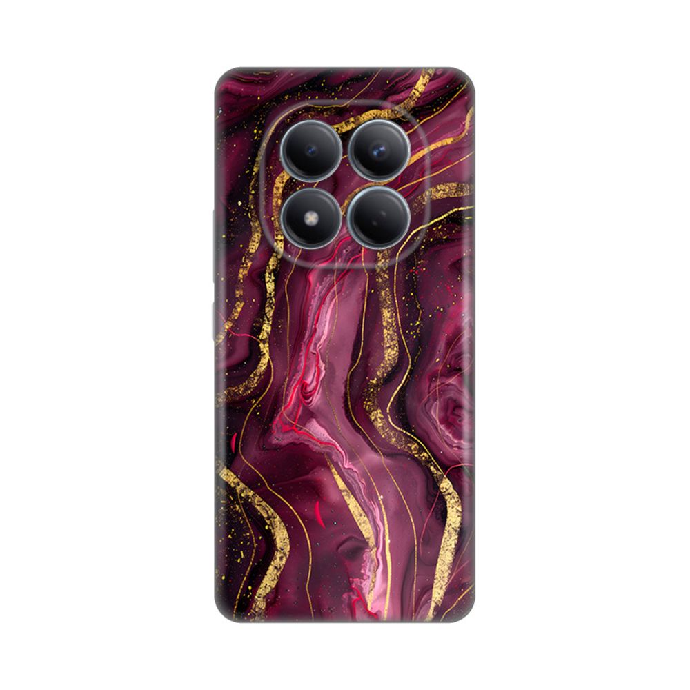 Torbica Silikonska Print za Xiaomi Redmi Note 15 Pro 4G Burgundy