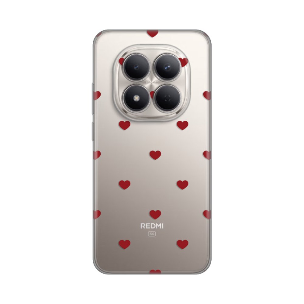 Torbica Silikonska Print za Xiaomi Redmi Note 15 Pro 5G Red Hearts