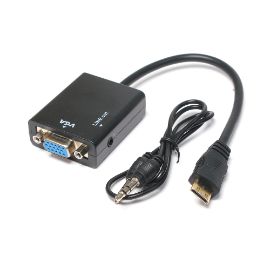 Slika Adapter mini HDMI na VGA (Audio) JWD-HDMI10 crni
