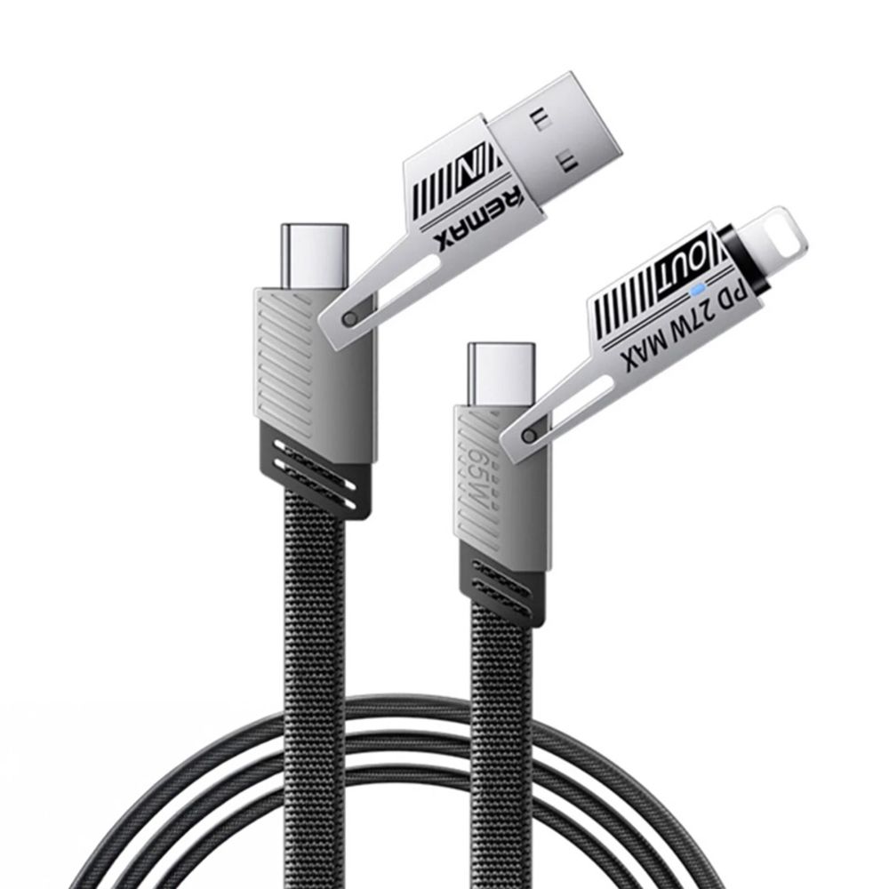 Data kabl REMAX RC-C189 65W 4-in-1 Fast Charging crni 1m