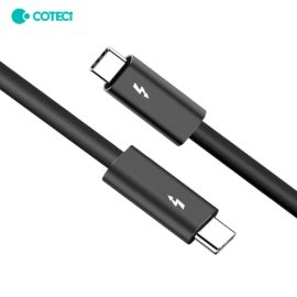 Slika Data kabl Coteci Thunderbolt 87315 40Gbps 100W 8k PD Type C na Type C crni 0.3m
