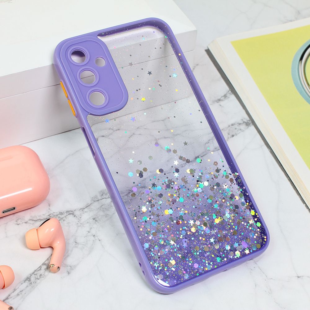 Torbica Frame Glitter za Samsung A245F Galaxy A24 4G ljubicasta