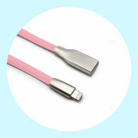 Slika Data kabl Zinc Alloy za iPhone lightning/micro USB pink 1m