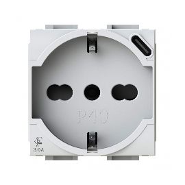 Slika Uticnica USB P40 (1 suko+1 USB C) Vimar Plana bela 4B.V14.P40.USB