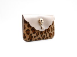 Slika Torbica Lady bag skull leopard srebrna