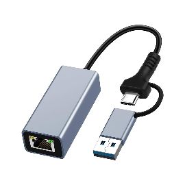 Slika Adapter Type C - USB 3.0 JWD na Gigabitni LAN sivi