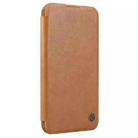 Slika Torbica Nillkin Qin Prop za iPhone 16 Pro 6.3 braon