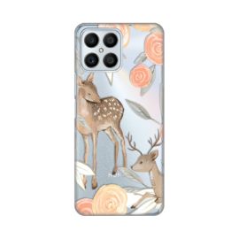 Slika Torbica Silikonska Print Skin za Honor X8 Flower Deer
