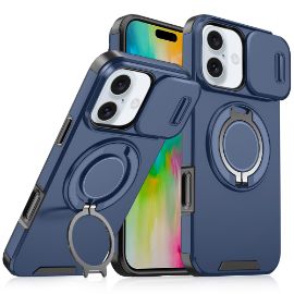 Slika Torbica CamShield Ring stand za iPhone 16 6.1 plava