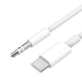 Slika Audio kabl AUX 3.5mm na Type C beli HQ