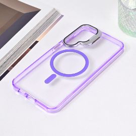 Slika Torbica Magsafe transparent za Samsung S926B Galaxy S24 Plus ljubicasta