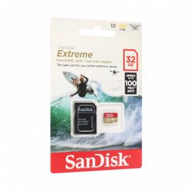 Slika Mem. Kartica SanDisk SDHC 32GB Extreme micro 100MB/s V30 UHS-I U3+ SD adaperom