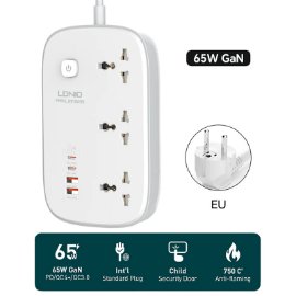 Produzni kabl LDNIO SC3416 EU 3 uticnice + 2xUSB QC 2xPD GaN 2m
