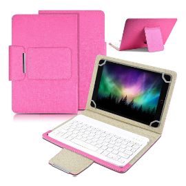 "Torbica sa Bluetooth Tastaturom Leather za Tablet 10" Univerzalna pink"