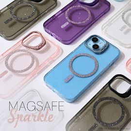 Torbica Magsafe Sparkle za iPhone 13 Pro 6.1 ljubicasta